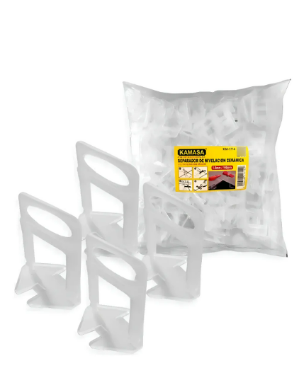 CLIP SEPARADOR NIVELADOR DE CERÁMICA 2MM KAMASA BOLSA X 100UND