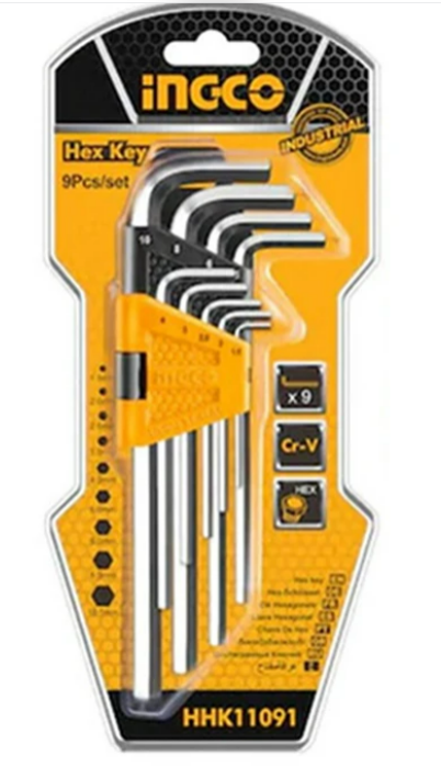 JUEGO DE LLAVES HEXAGONALES (ALLEN) INACO