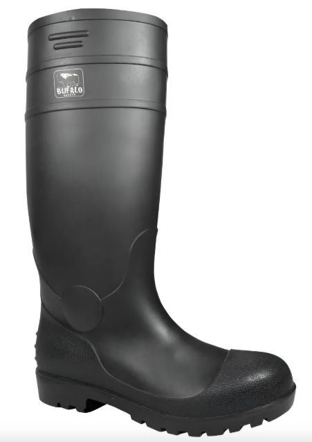 BOTA DE AGUA NEGRA SIN FIERRO BUFALO SAFETY # 44
