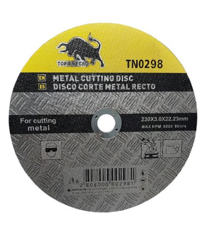 DISCO DE CORTE UNIVERSAL 9" (230X1.90X22.23 MM) TORO NEGRO