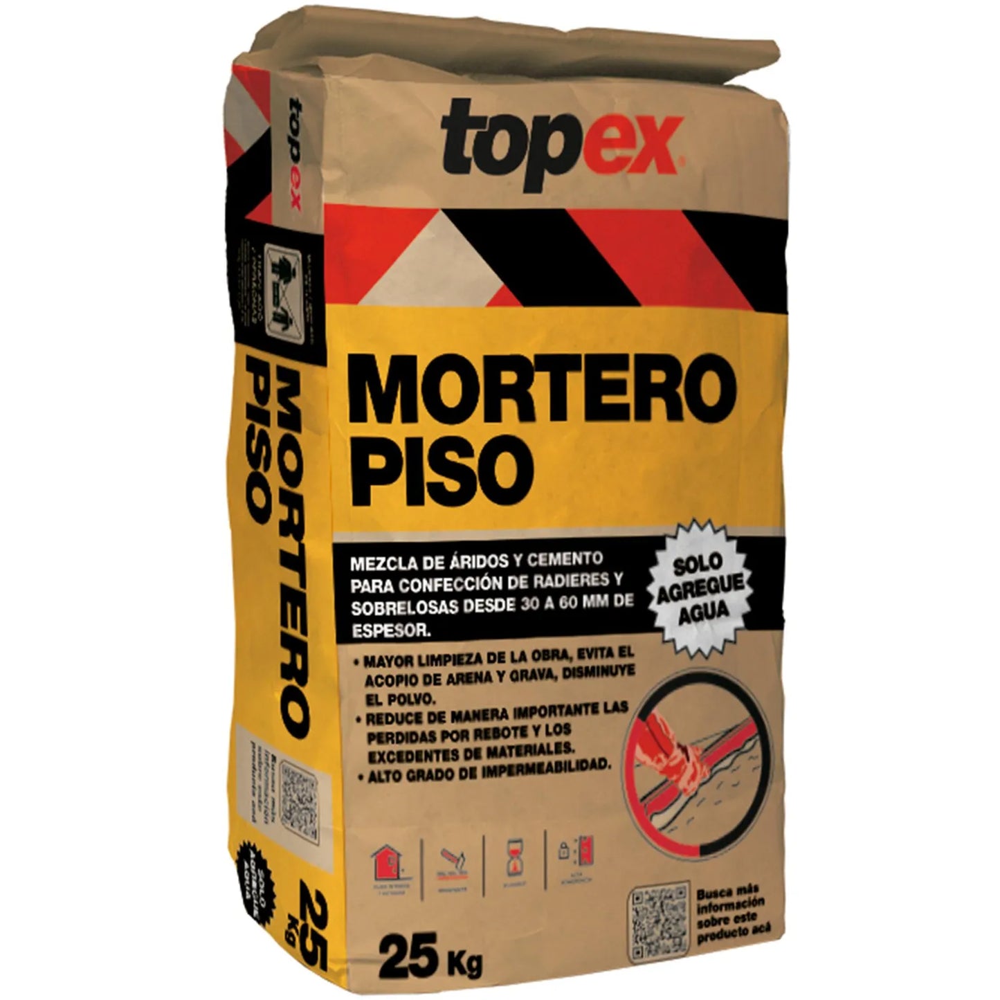 MORTERO PISO 25 KG TOPEX
