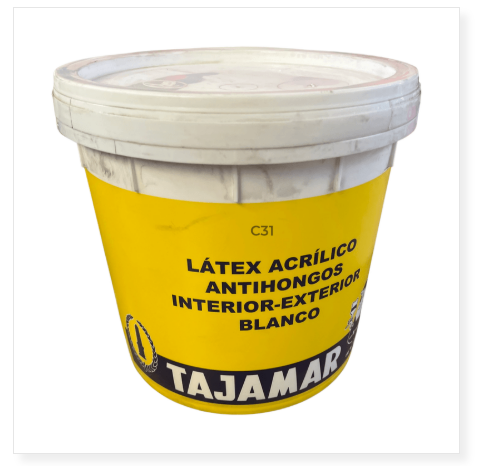 LATEX ACRILICO BLANCO ANTIHONGOS TINETA TAJAMAR 4GAL