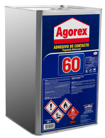 PEGAMENTO ADHESIVO DE CONTACTO MULTIUSO AGOREX 60/18LT