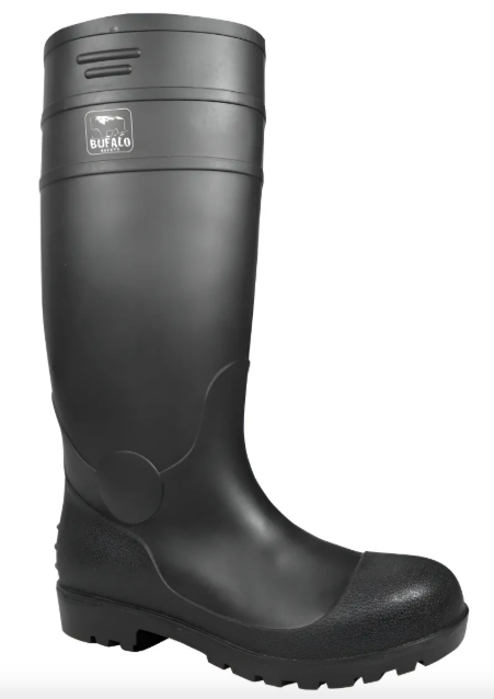 BOTA DE AGUA NEGRA SIN FIERRO BUFALO SAFETY # 39