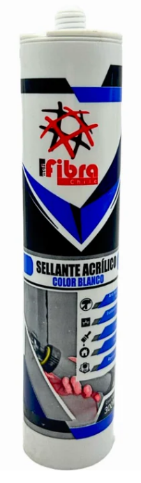 SILICONA  ACRILICA BLANCA PINTABLE 300 ML FIBRA CHILE