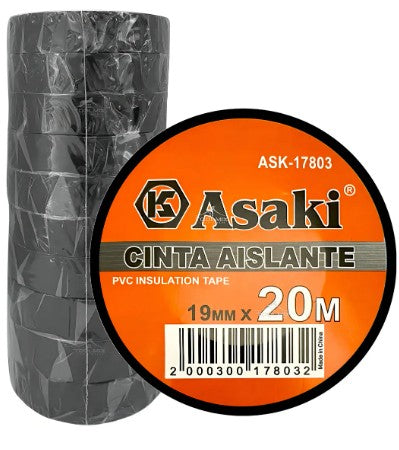 CINTA AISLANTE 19MM X 20M ASAKI