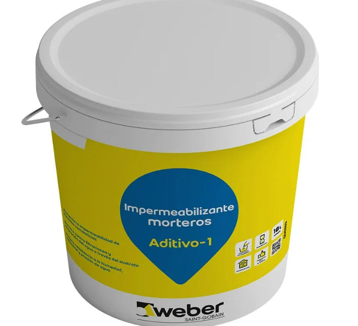 ADITIVO-1 IMPERMEABILIZANTE PARA MORTEROS TINETA 18 L WEBER