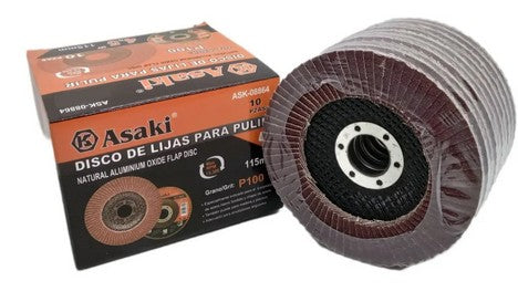 DISCO DE LIJA ASAKI P100 DE 4 1/2" (115 MM)